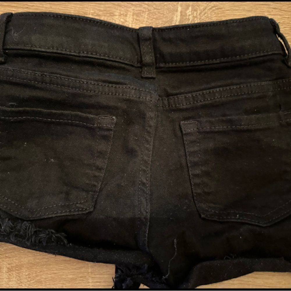 Cat & Jack Girls Size M 7/8 Shorts Ultimate Stretch Pockets Frayed Black - Picture 3 of 3